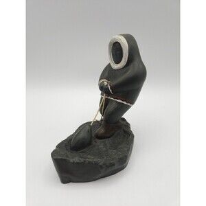Vintage Boma Canada Inuit Seal Hunter Fisherman Figurine